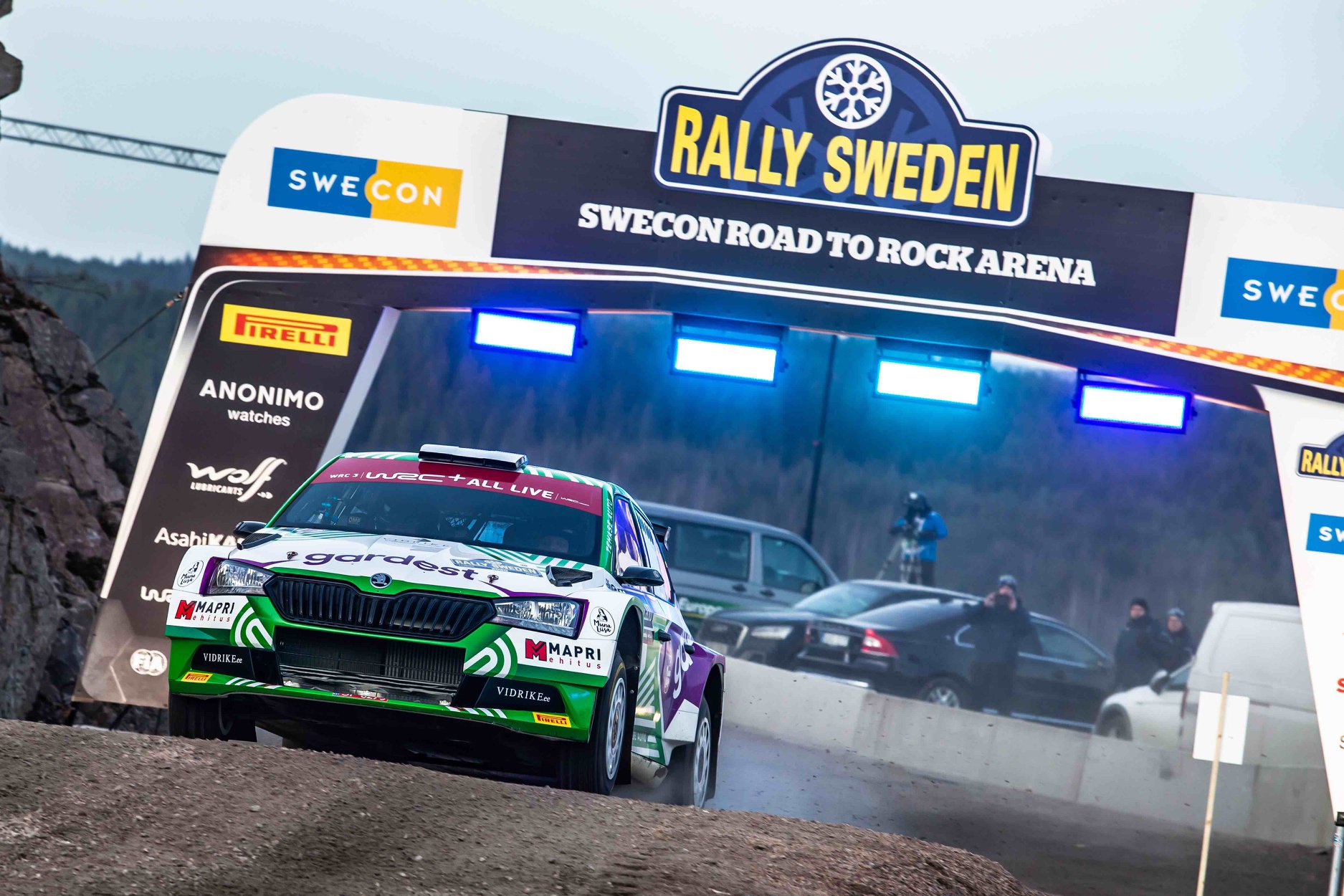 Tehase Auto meeskonnale Raul Jeets ja Andrus Toom Rootsi MM-rallil WRC 3 klassi seitsmes