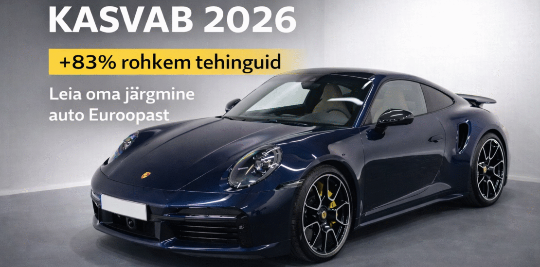 Eesti autoturu kasv 2026 – +83% rohkem tehinguid, premium auto stuudios, Tehase Auto teenus